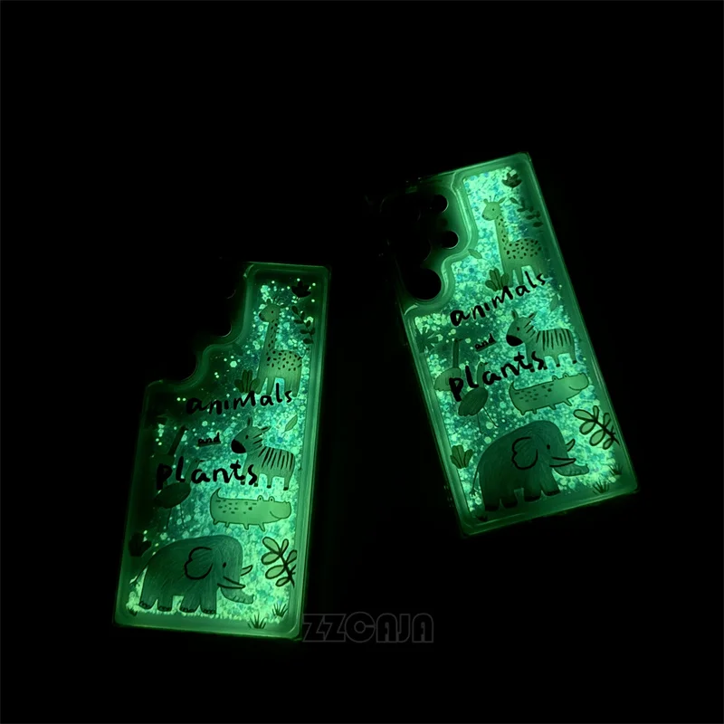 Светящийся китовый дельфин для Samsung Galaxy S24 Ultra S23 FE S22 S21 S20 Note 20 10 Plus чехол с