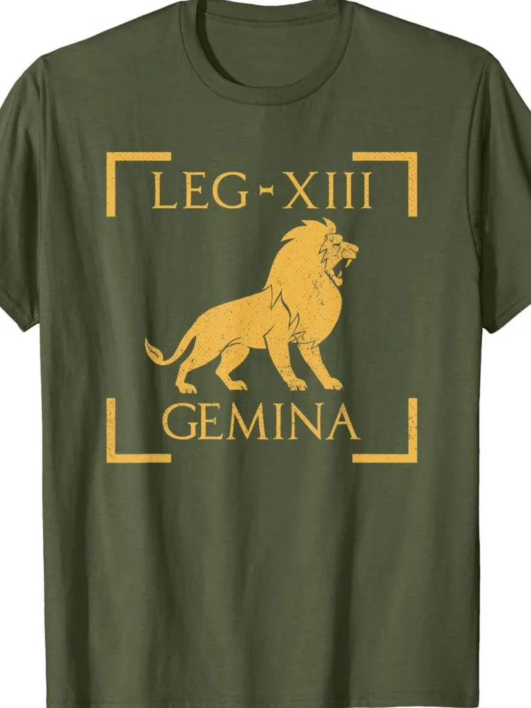 Legio XIII Gemina Лев Эмблема Римский Легион Мужская футболка с коротким рукавом