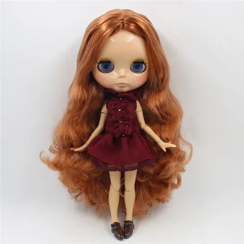 ICY DBS Blythe кукла 1/6 bjd коричневая кожа шарнирное тело блестящее лицо 30 см игрушка подарок для девочек