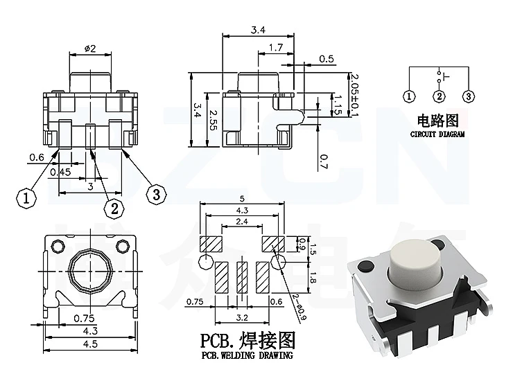 

SMD 2X4Pin 3x4 мм 3x6 мм 4x4 мм Тактильный тактовый кнопочный микропереключатель 3*4*2,5 3*6*4,3 3*6*2,5 3*6*3,5 4*4*0,8 4*4*3,0 мм