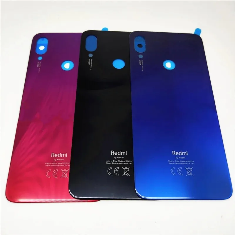 

New For Xiaomi Redmi Note 7 Battery Cover Back Glass Panel Rear Door Housing Case For Redmi Note 7 Pro Back Battery Cover