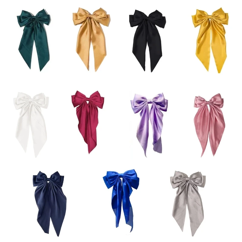 

Women Girls Barrette Hair Clip Long Bows Hair Accessory Hair Styling Cute 264E