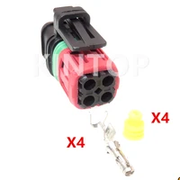 1 set 4 pins automobile fuel injector wiring harness car oxygen sensor connector 1337352 1 waterproof wiring socket