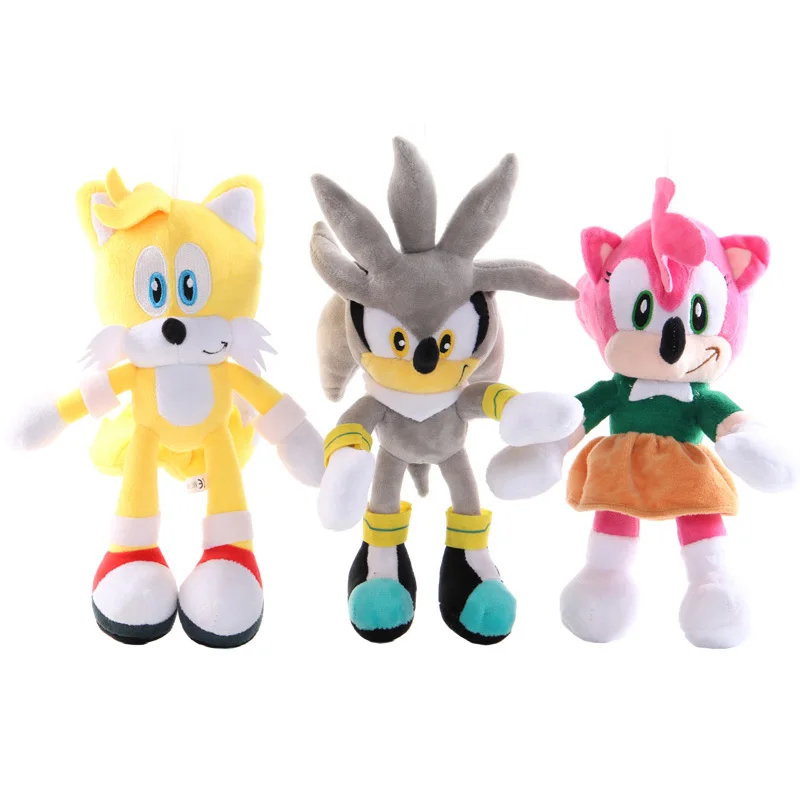 

Soft Super Sonic Plush Toys Shadow Amy Rose Knuckles Tails Plush Toys Soft Stuffed Peluche Dolls Gift For Kids