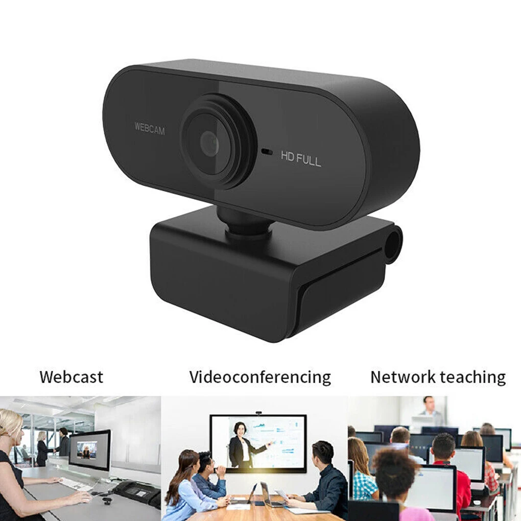 

Full HD Computer Camera USB2.0 Auto Focus Webcam Online Chatting Computer Camera with Built-in Microphone 1.2M Cable