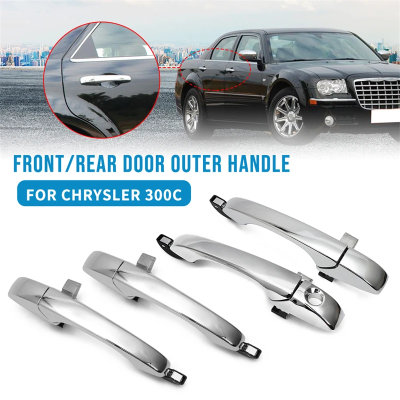 

Car Front Rear Door Outer Handle For Chrysler 300C 2005 - 2010 Dodge Magnum 2005 - 2008 Charge Chrome Handle 5065800AG 5065800AE