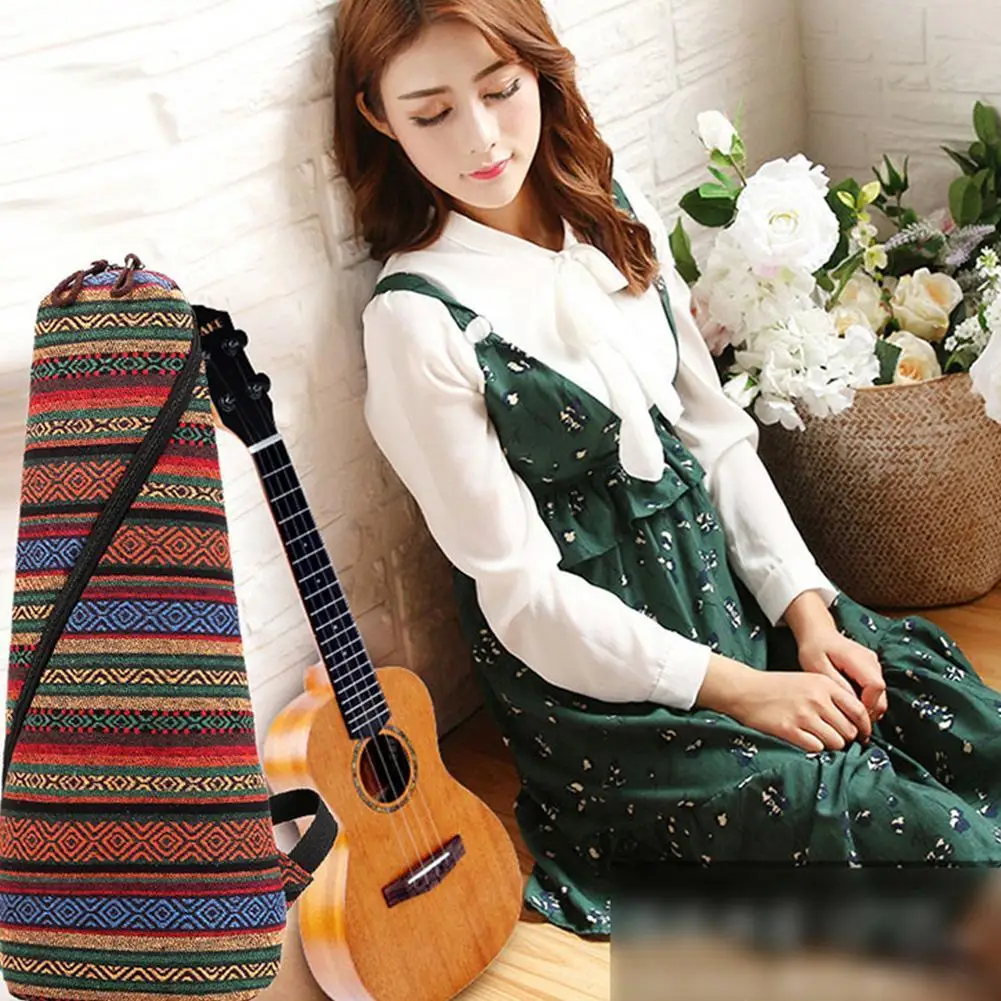 

Ukulele Bag Case Backpack Shoulder Strap Nylon EPE Durable Washable Fashion UKULELE Gig Bag Case Large Size For 21 23 26 Inch