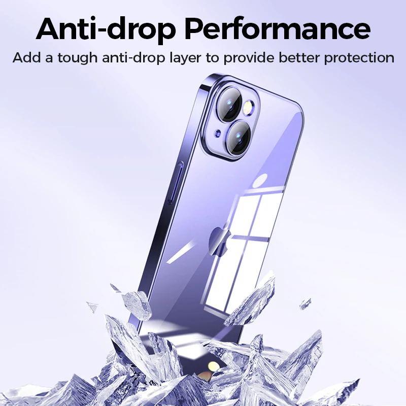 Joyroom Plating Case For iPhone 14 13 12 Pro Max Full Lens Cover Shockproof Soft TPU phone Case Cover For iPhone 14 Pro Max Case