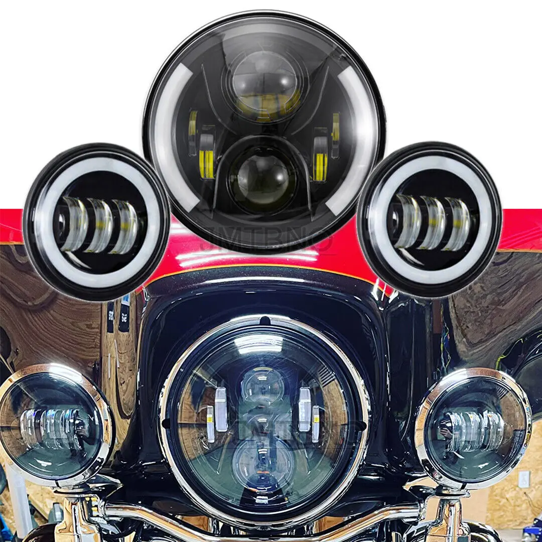 1 шт. мотоциклетная 7-дюймовая светодиодная фара для Harley Electra Glide Ultra Limited Classic Street Road