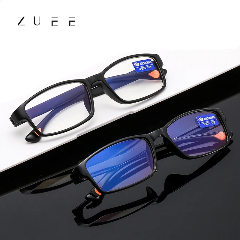 

Очки для чтения ZUEE для мужчин и женщин, ульсветильник пресбиопические очки с защитой от сисветильник света, TR90, очки для дальнозоркости с диоптриями + 1,5, 2,0, 2,5, 3,5