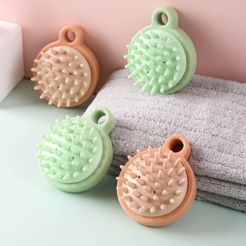 Silicone shampoo brush Bath massage scalp comb Household dandruff and itching relieving shampoo brush