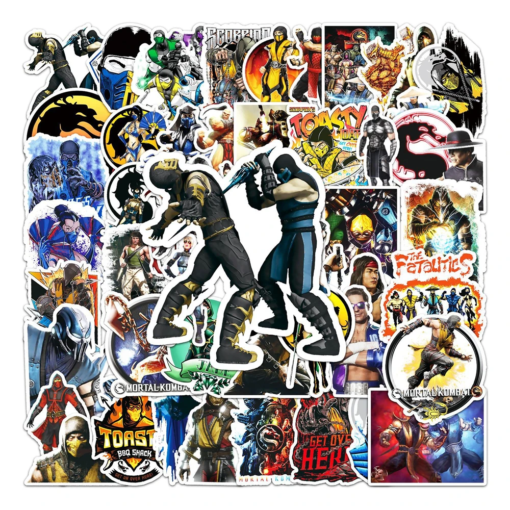 

10/30/50PCS Cartoon Mortal Kombat Creative Personality Graffiti Sticker Bike Skateboard Car Helmet Laptop Computer Wholesale