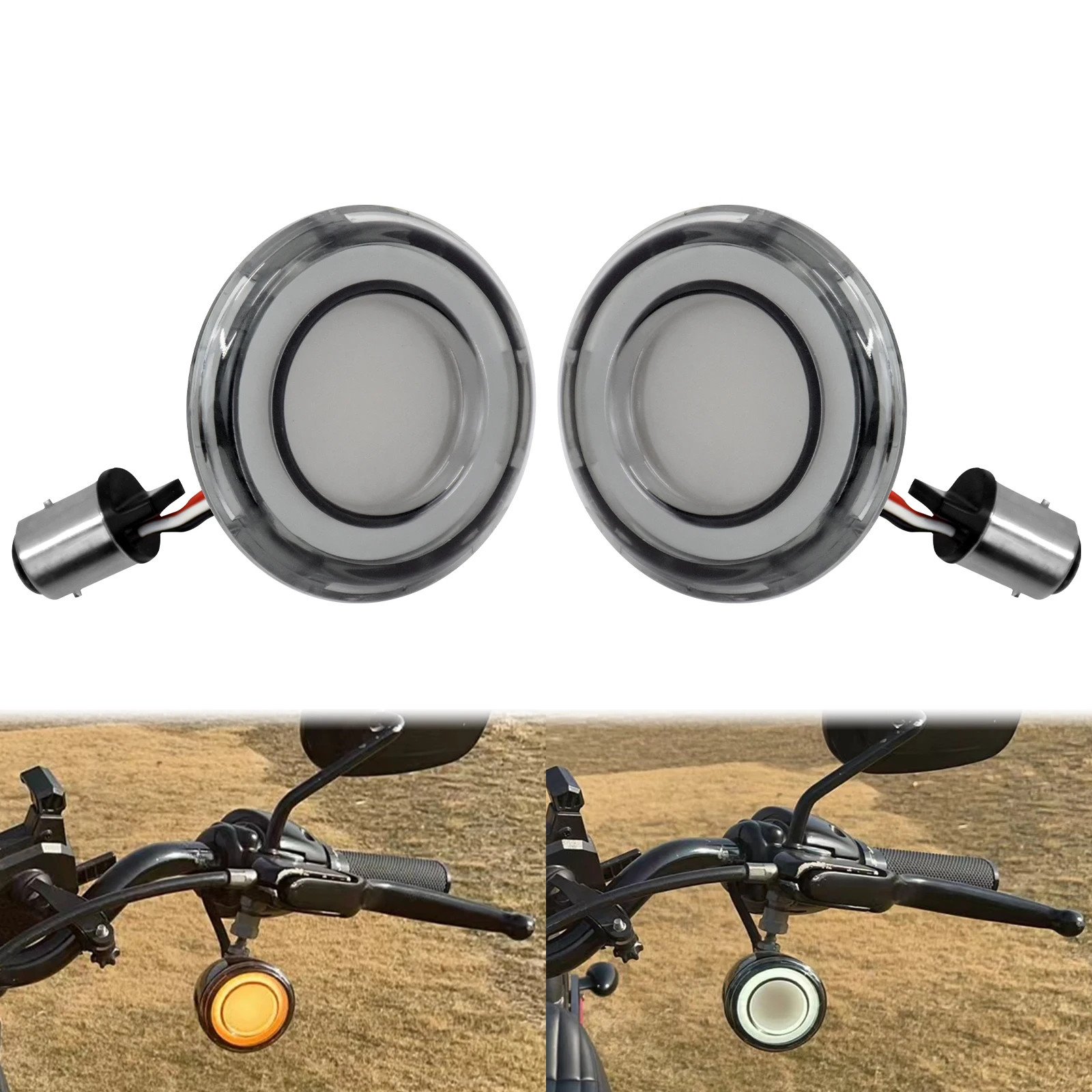 

2xмотоцикл 1157 Bullet Style светодиодный передний указатель поворота для Harley Sportster 883 Touring FLHTK FLTRX Softail Dyna