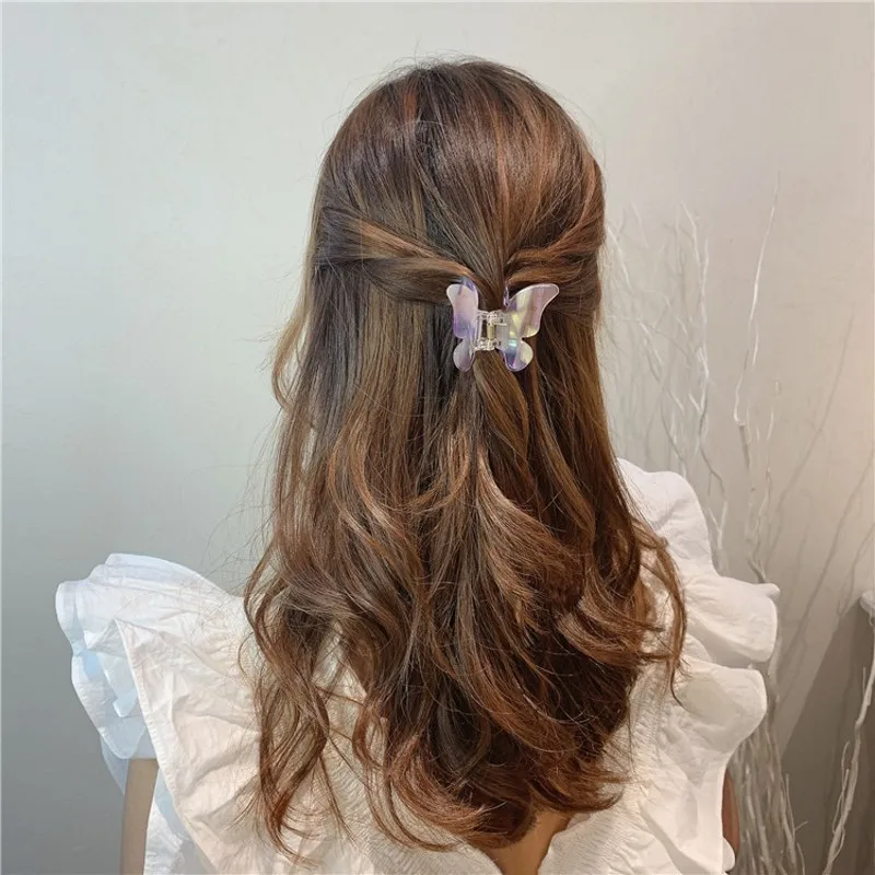 

Luxury Hair Claw Butterfly Hairpin Clips Gradient Tie-Dye Colored Hair Clips Korean Style Barrettes Women Girls Hair Accessories