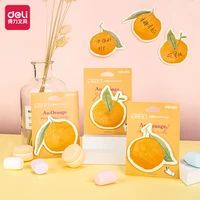 3pcs self adhesive memo pad cute orange shaped sticky notes notepad bookmark paper school supplies office supplies stationery