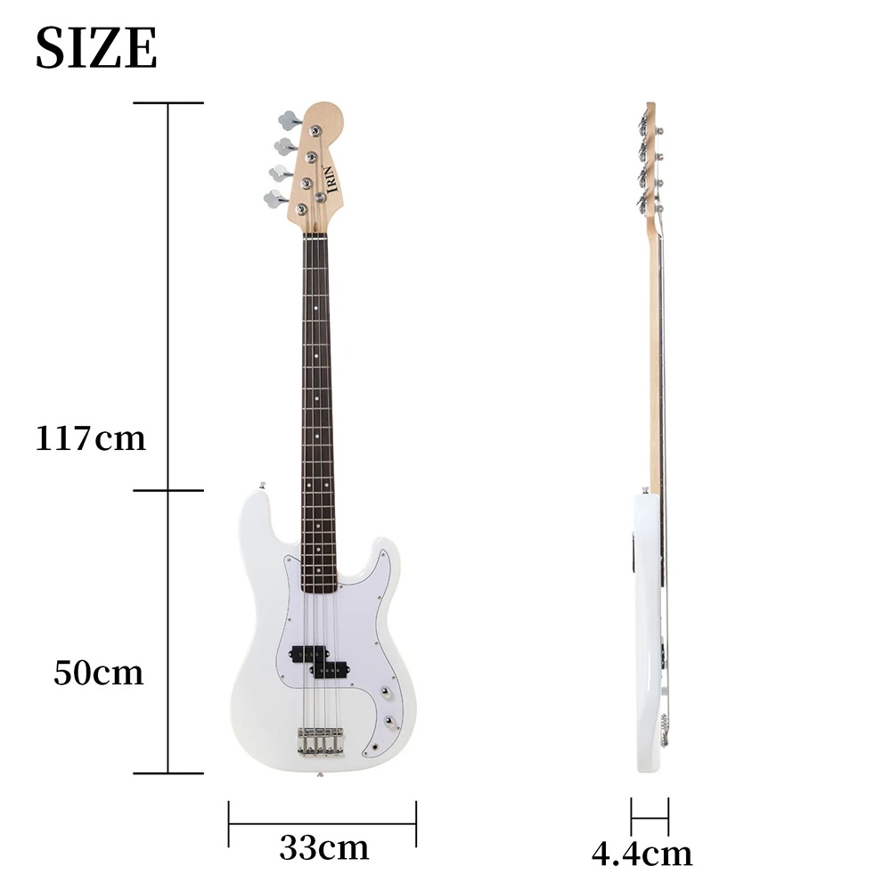 IRIN Electric Bass Guitar 20 Frets 4 Strings Basswood Bass Guitar Stringed Instrument With Connection Cable Wrenches Accessories enlarge