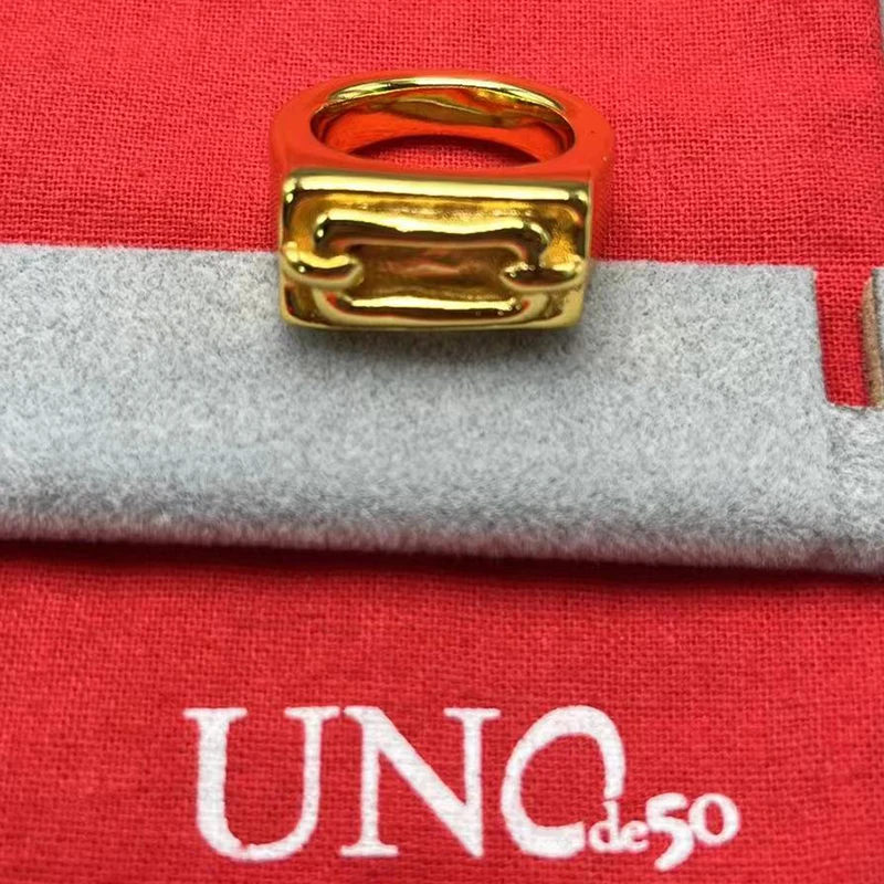 

Новинка 2023 г., UNOde50, горячая Распродажа, модные высококачественные кольца, Женские Романтические ювелирные изделия, подарочная сумка