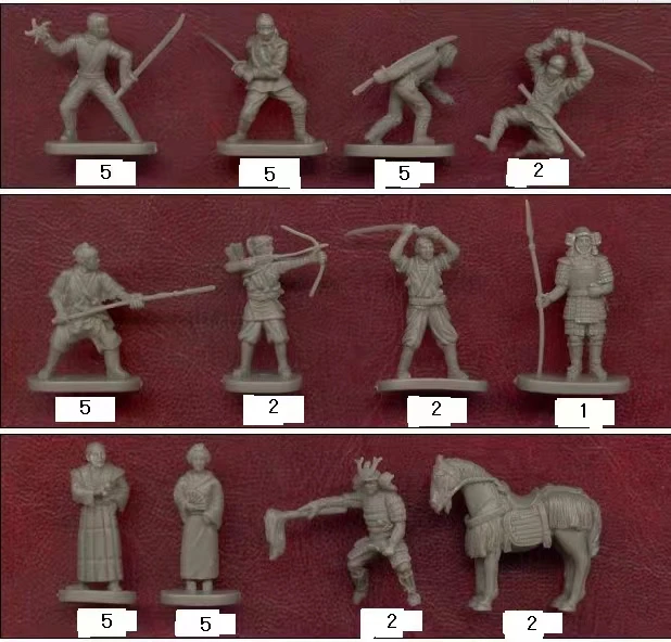 

Miniature 1/72 model super mini Japanese Warring States 41pcs/set out of print