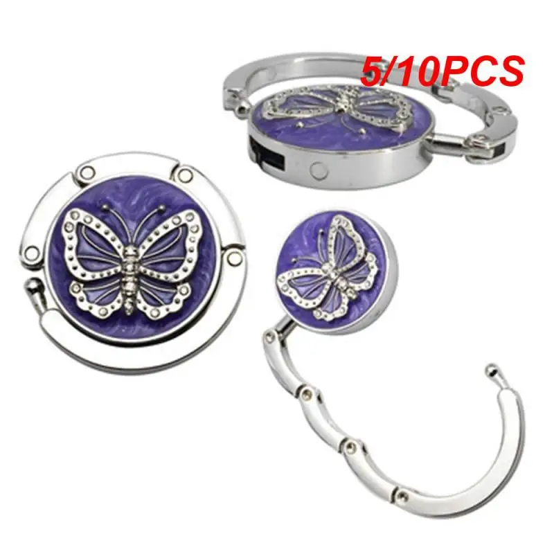 

5/10PCS Exquisite Bag Hook Creative Butterfly Painting Hook Decorative Hook A Variety Of Styles Decorative Bag Hook Home Storage