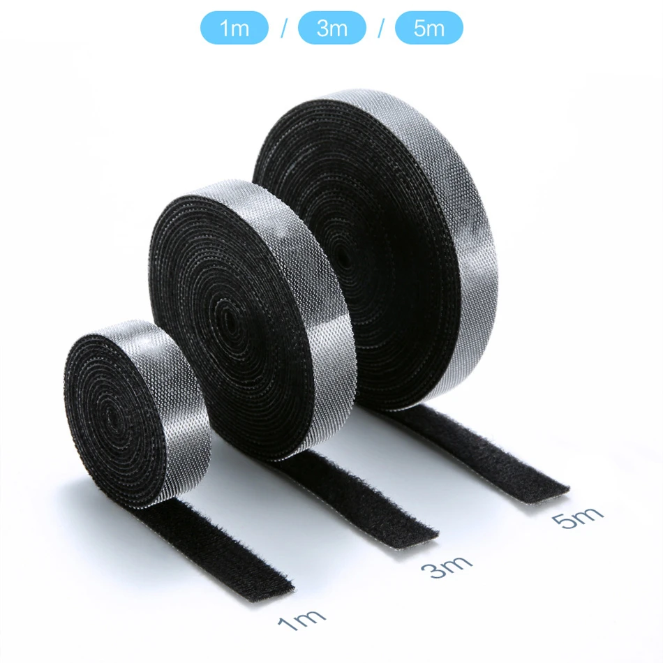 5 м/рулон многоразовые застежки-липучки для кабелей |