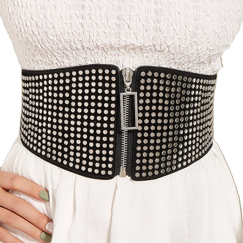 

Sexy Women Corset with Zipper Closure Woman Solid Color Slim Wrap Supplies