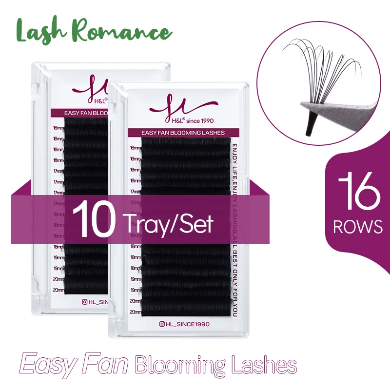 

Easy Fanning Volume Mega Eyelashes Extension Auto Flowering Rapid blooming fans lashes Fast Delivery