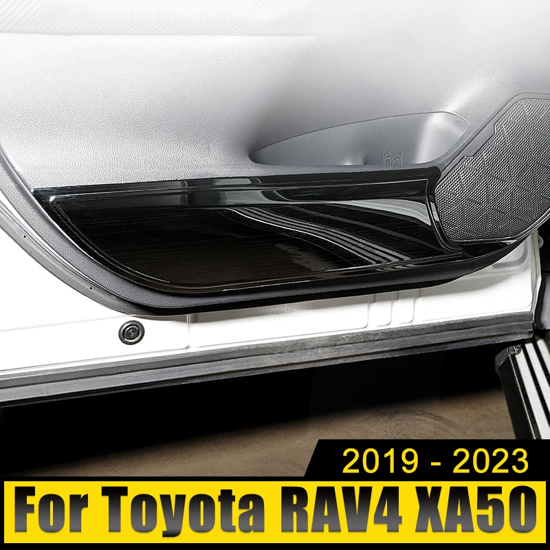 

Car Accessories For Toyota RAV4 XA50 2019-2021 2022 2023 Hybrid Stainless Door Anti Kick Pad Protection Trim Cover Case Stickers