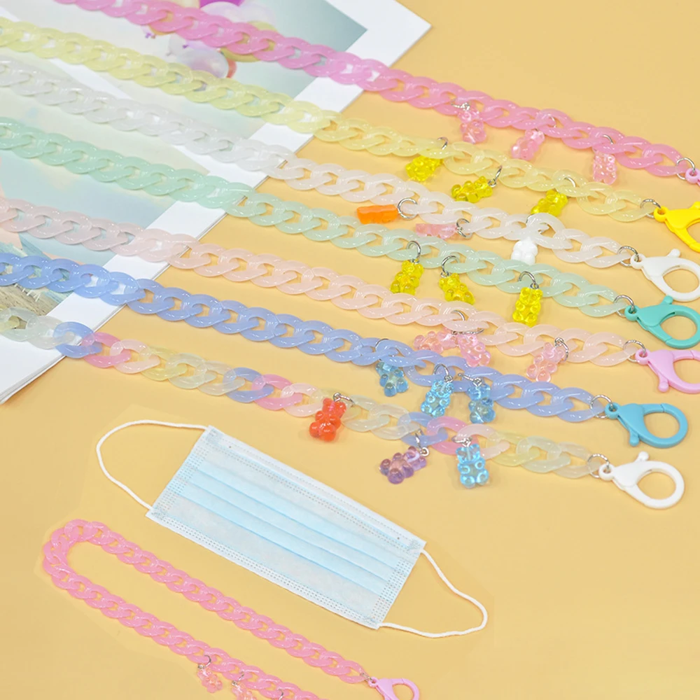 

Акриловая Маска, шнурок, цепочка для очков, чехол для лица, веревочный ремешок, держатель, ожерелье для маски