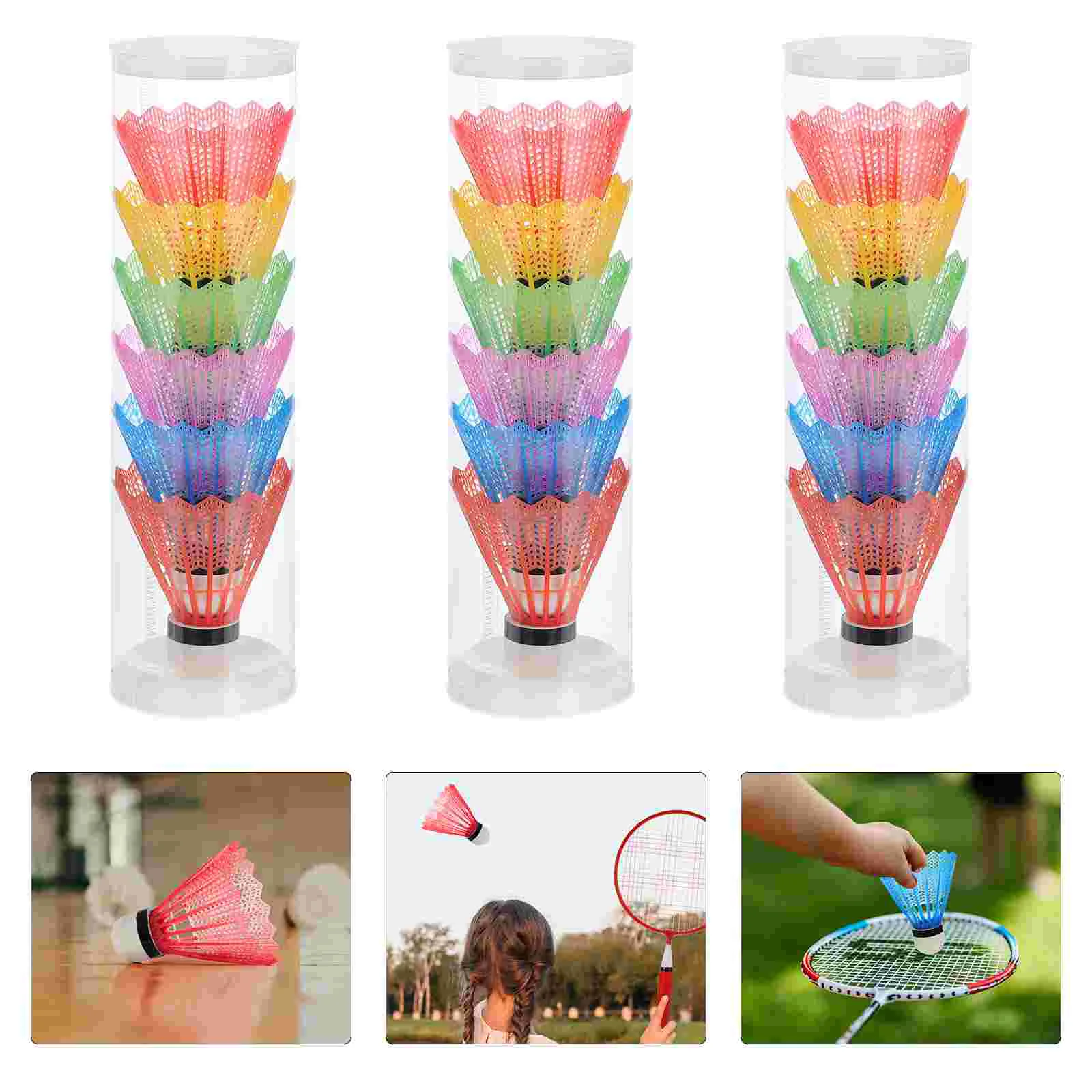 

18pcs Practical Plastic Badminton Training Shuttlecock Badminton for Home