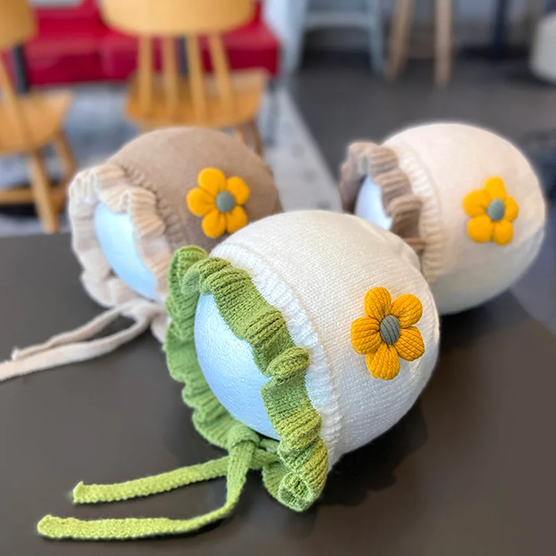 

Baby Earmuffs Hat Autumn and Winter Women's Lace Princess Hat Wool Soft Toque Thickened and Girl Hat