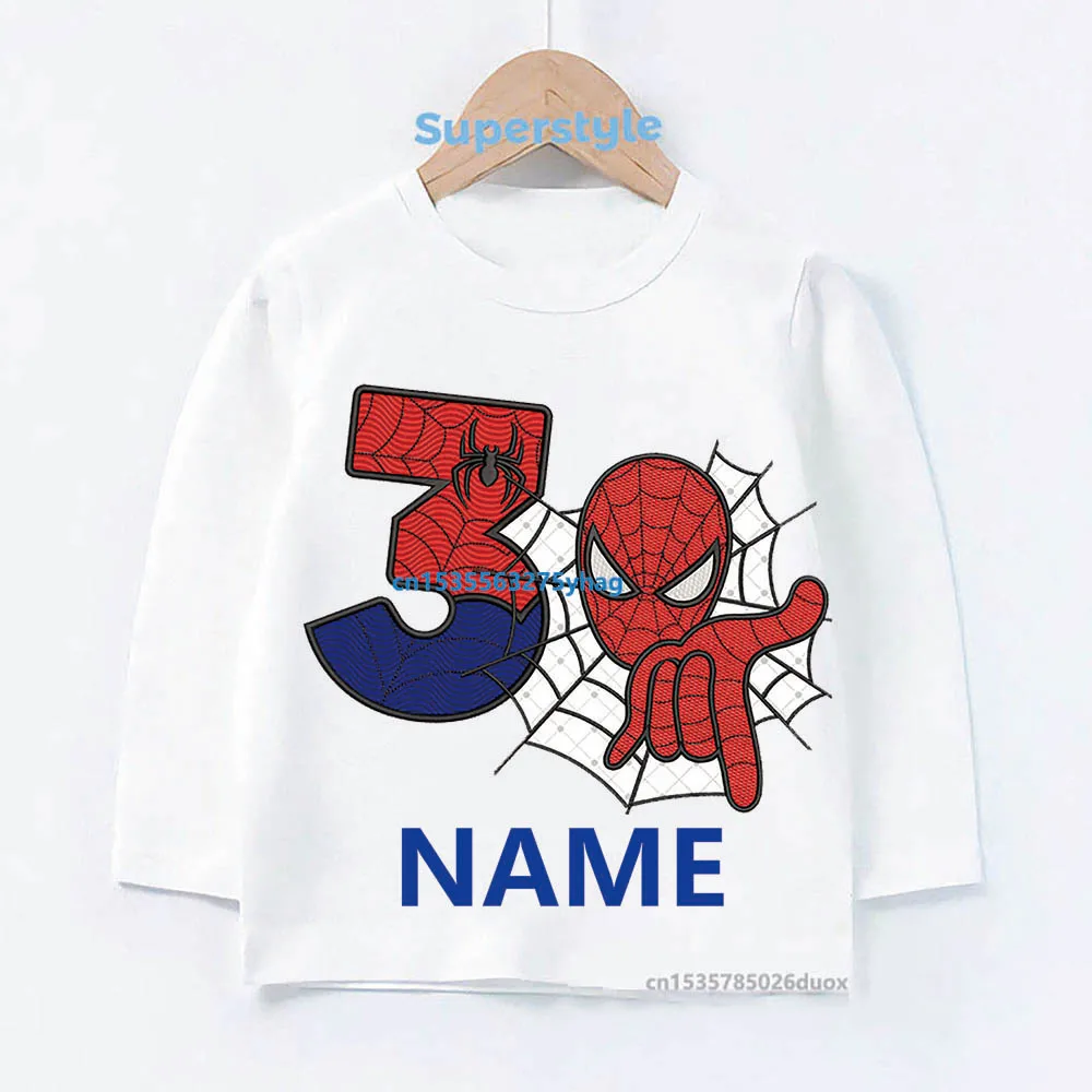 

От 2 до 8 лет Детские футболки с длинным рукавом с изображением Человека-паука