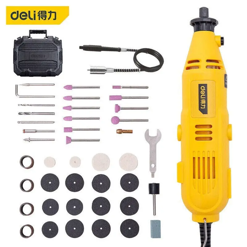 

Гравировальная ручка Deli, шлифовальный станок 180 Вт, гравер, мини-дрель, шлифовальный станок, электрический вращающийся инструмент, мини-мельница, дрель «сделай сам», шлифовальные электрические дрели