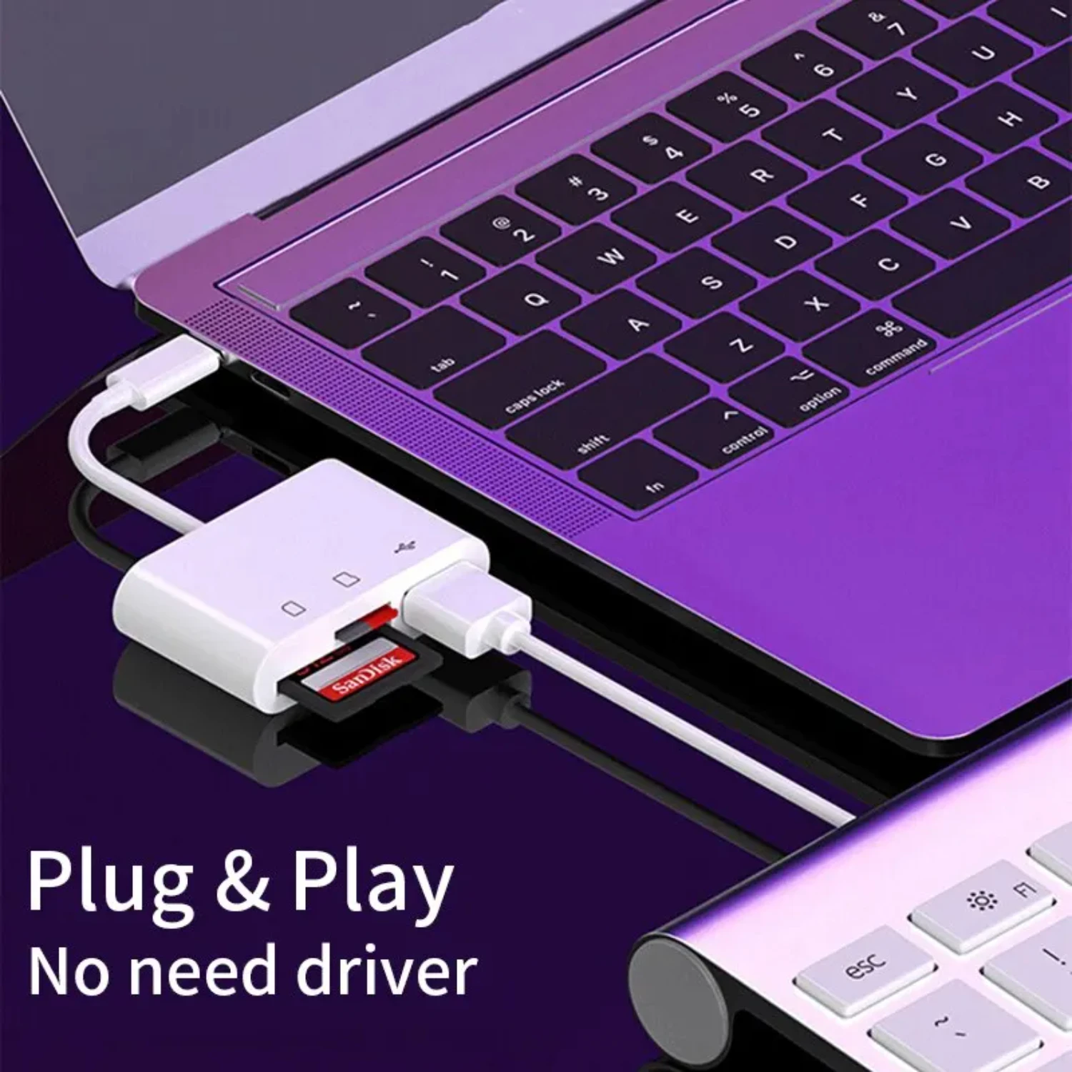Компактный адаптер Pro Type C для Macbook TF CF SD Устройство чтения карт памяти OTG USB-C —