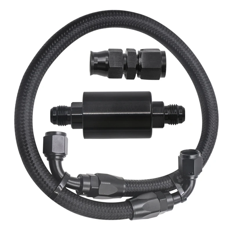 

50JA Auto Aluminum Alloy Tucked Fuel Feed Return Line Kit Brake Gas Oil Fuel Line Suitable for Civic EG 1996-2000 B16 B18 B20