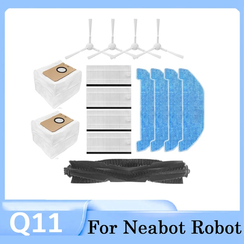

Набор аксессуаров для Neabot Q11 Запчасти для робота-пылесоса, моющаяся основная боковая щетка, Швабра, ткань, HEPA фильтр, пылесборник