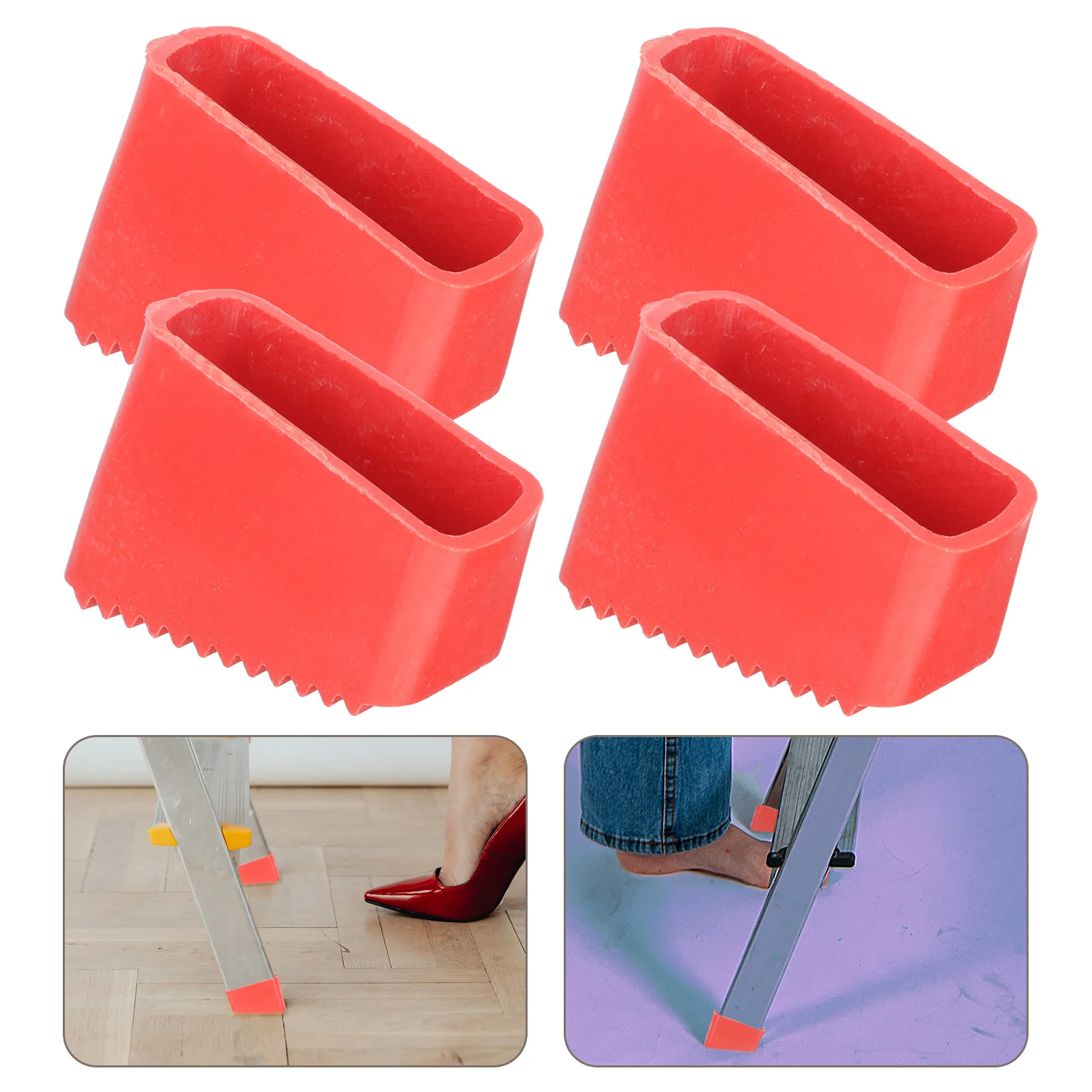 

4 Pcs Folding Ladder Non-slip Feet Rubber Cover Mat Tips Pads Supplies Stepladder Caps Home Stairs