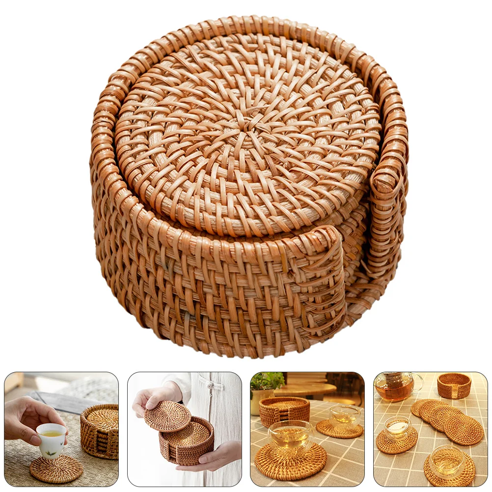 

Cup Coasters Placemat Coaster Mat Pad Resistant Heat Weave Natural Placematsnonround Jute Drinkspads Mats Husk Hyacinth Table