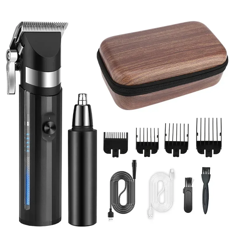 

Resuxi LM-2030 New Electric Hair Clipper Set Men's Home Retro Oil Head Carving Hair Clipper Nose Hair Clipper