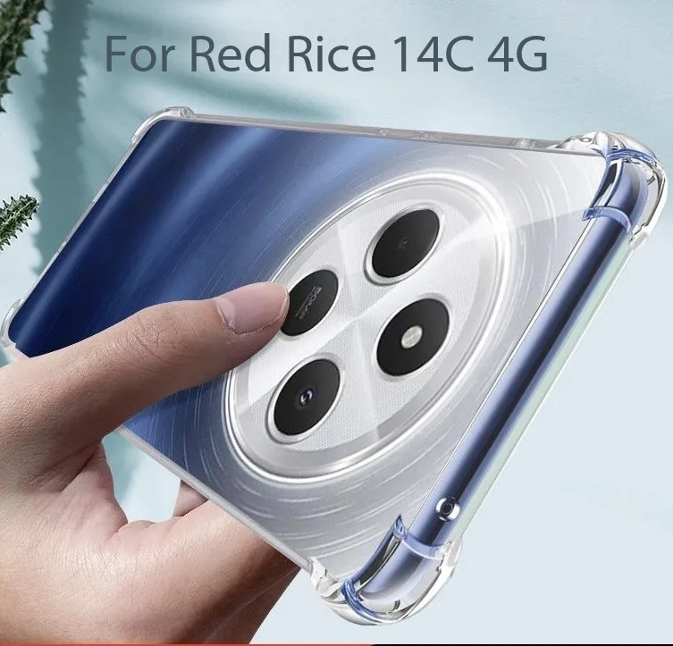 Прозрачные мягкие чехлы для Xiaomi Redmi 14C 4G чехол телефона Противоударная Прозрачная