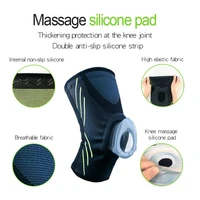 high elastic three dimensional breathable knitted nylon sports knee pads running sweat absorption silicone protection gear