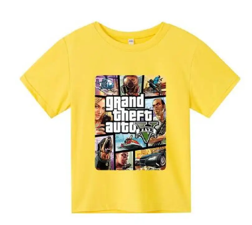 Футболка для мальчиков и девочек с принтом Grand Theft Auto |