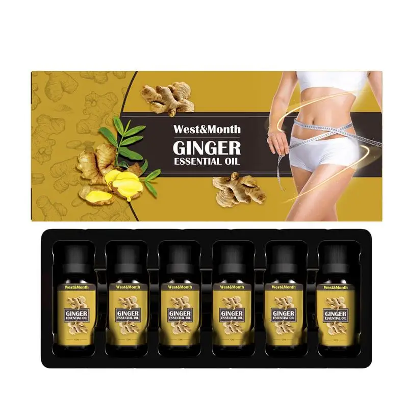 

Belly Drainage Ginger Oil Set Of 6 Ginger Essential Oil Plant Aroma Oil Body Sculpting Essential Oil Massage Firming Belly Thigh