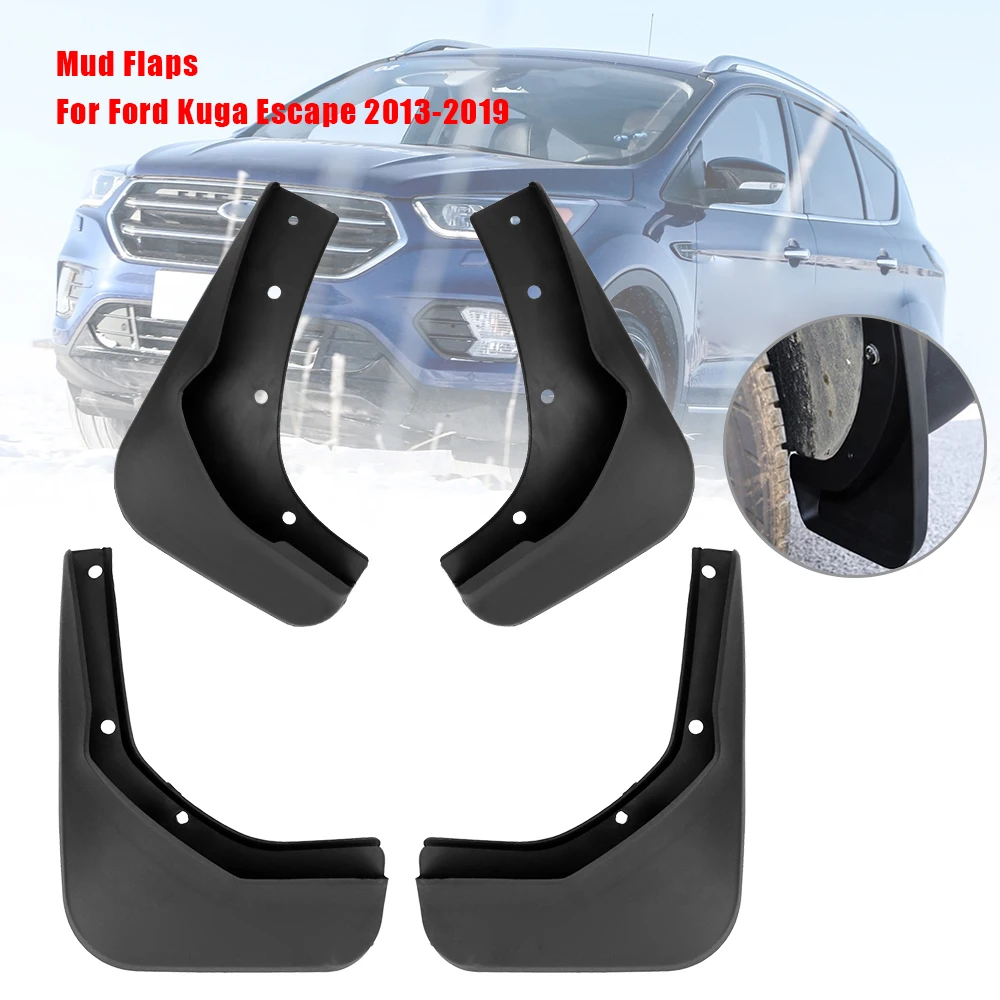 

Car Accessories For Ford Kuga Escape 2013-2019 Outside Parts Front Rear Mud Flaps 4pcs/set Splash Guards Mudguards Fender