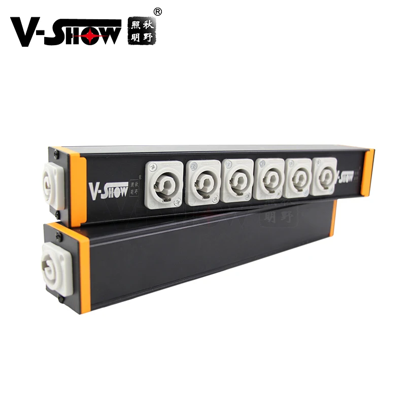 V-Show 6 портов Мощность con выходная коробка распределения мощности черный