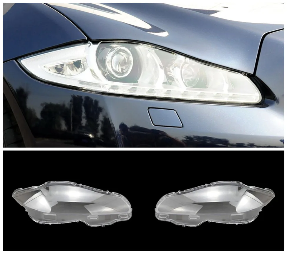 

Headlight Transparent Lamp Housing Mask for Jaguar XJ XJL 2010-2019 Plexiglass Headlight Housing Mask
