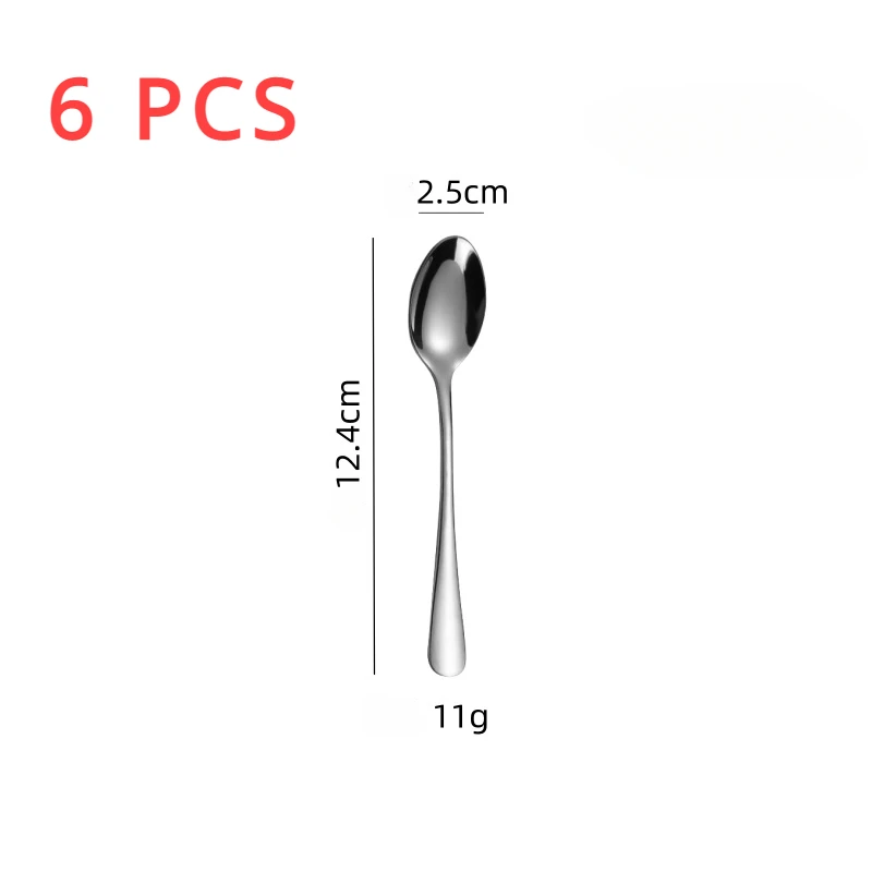 

6 ложек для эспрессо из нержавеющей стали