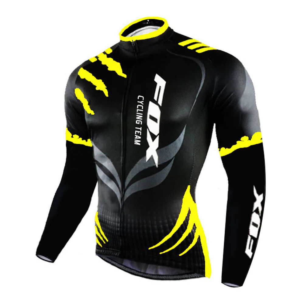 Джерси для велоспорта FOX быстросохнущая мужская майка с длинным рукавом горного