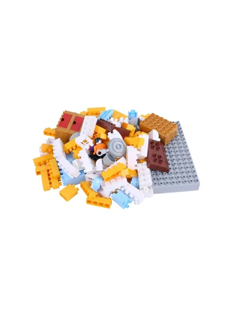 

124pcs Rectangular Tote Barrel Kitchen Scene Blocks