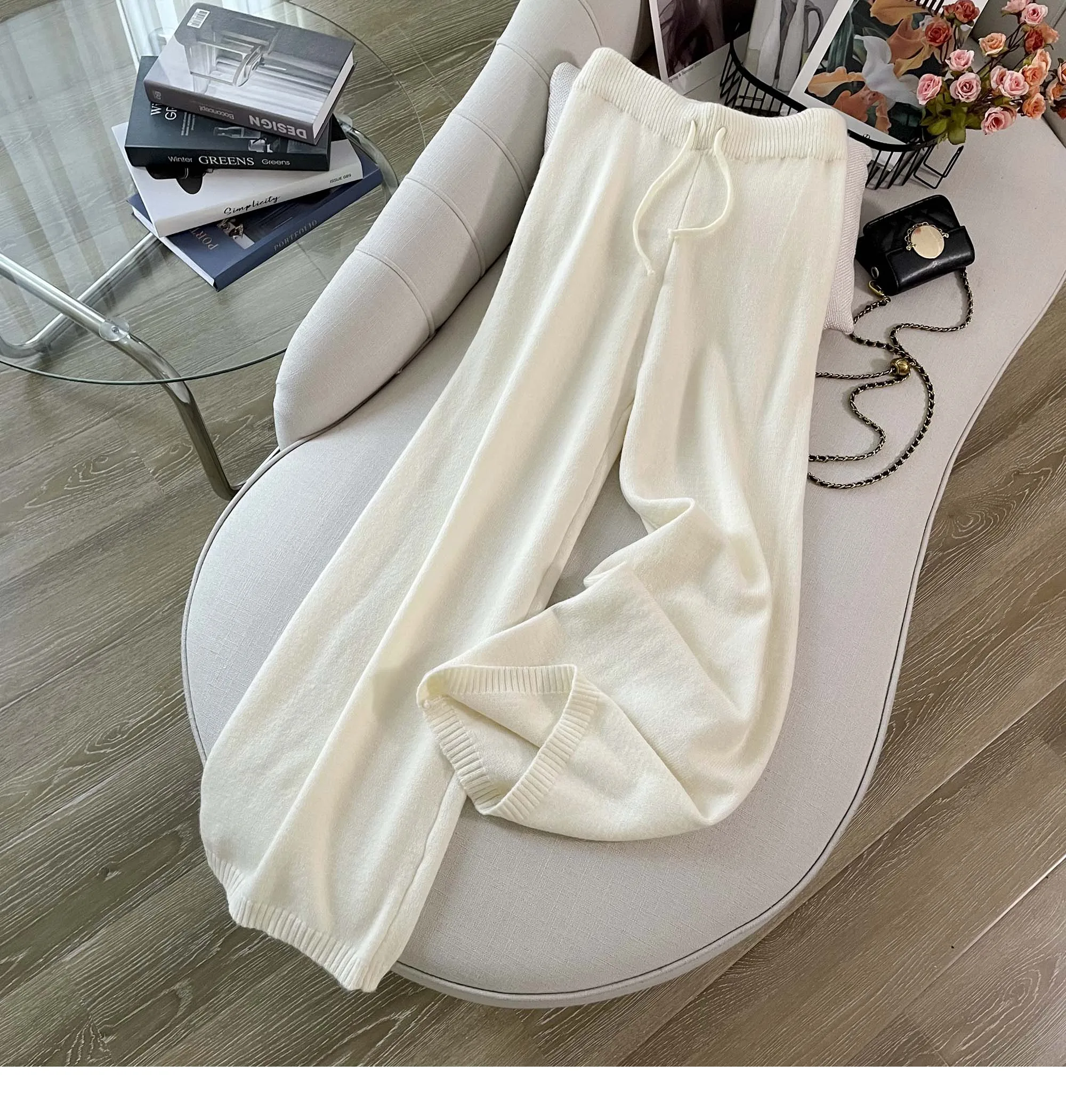 Женский трикотажный костюм из 3 предметов свитер кардиган жилет укороченный топ