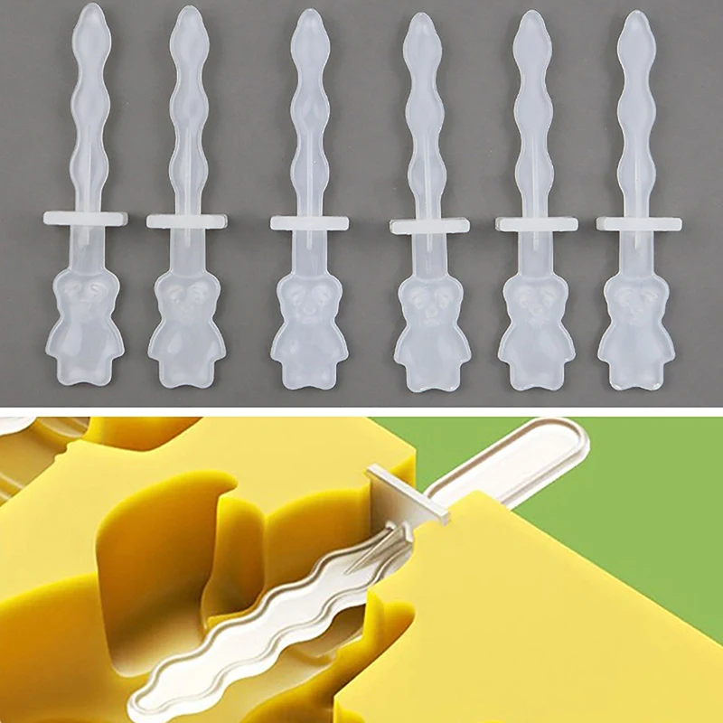 6 шт. многоразовые силиконовые палочки для мороженого